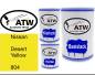 Preview: Nissan, Desert Yellow, 804: 500ml Lackdose + 500ml Klarlack + 250ml Härter - Set, von ATW Autoteile West.